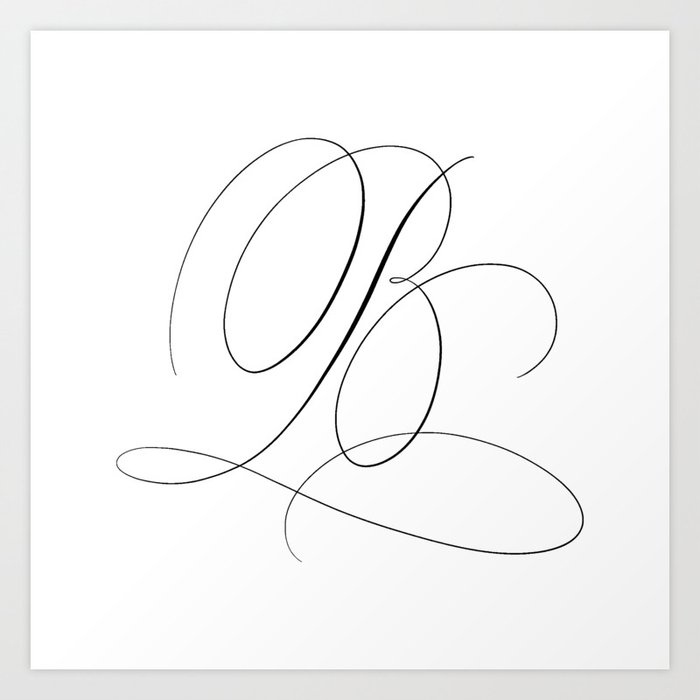 letter b in calligraphy