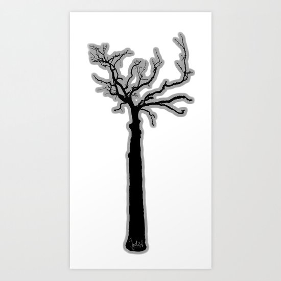 Black & White Tree's Art Print