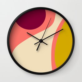 abstract composition 2 - modern blush pink Wall Clock