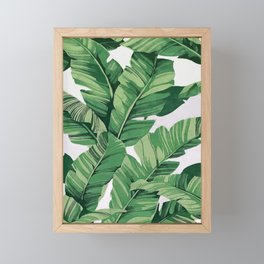 Tropical banana leaves VI Framed Mini Art Print