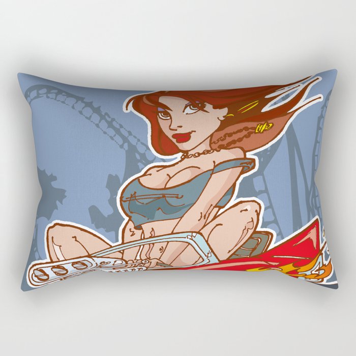 Rollercoaster Redhead Rectangular Pillow