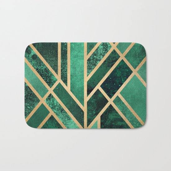 Art Deco Emerald Bath Mat