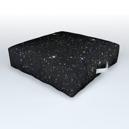 Universe Space Stars Planets Galaxy Black and White Outdoor Floor Cushion