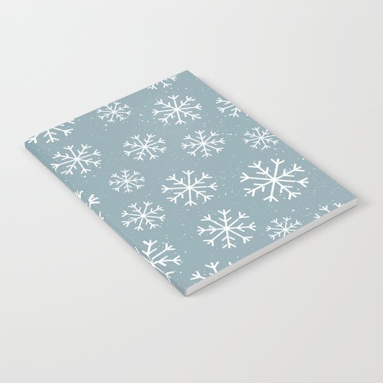 Merry Christmas Wintertime - Snowflakes pattern Notebook