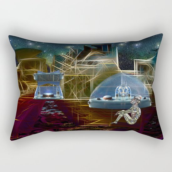 Do aliens get lonely as the lights begin to fade? Rectangular Pillow