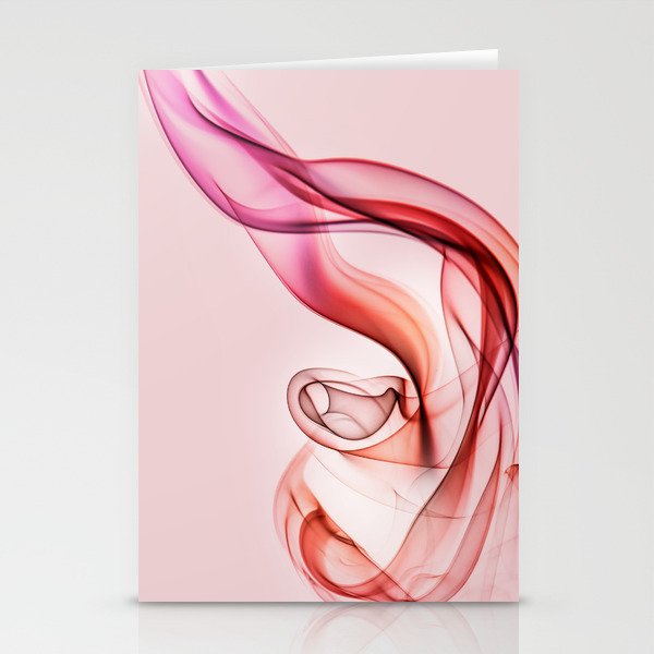 Pink and red smoke composition Stationery Cards