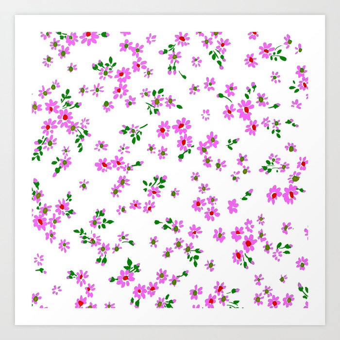Fashion Textail Floral Print Design Flower Bouquet Allover