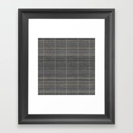 Woven Stripe in Charcoal Framed Art Print