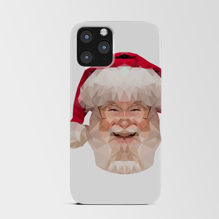 Santa Clause Head Polygon iPhone Card Case