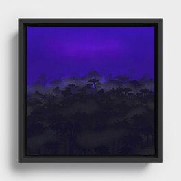 Cloudy forest Framed Canvas