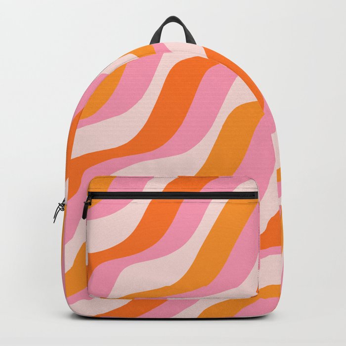 Orange shop pink backpack