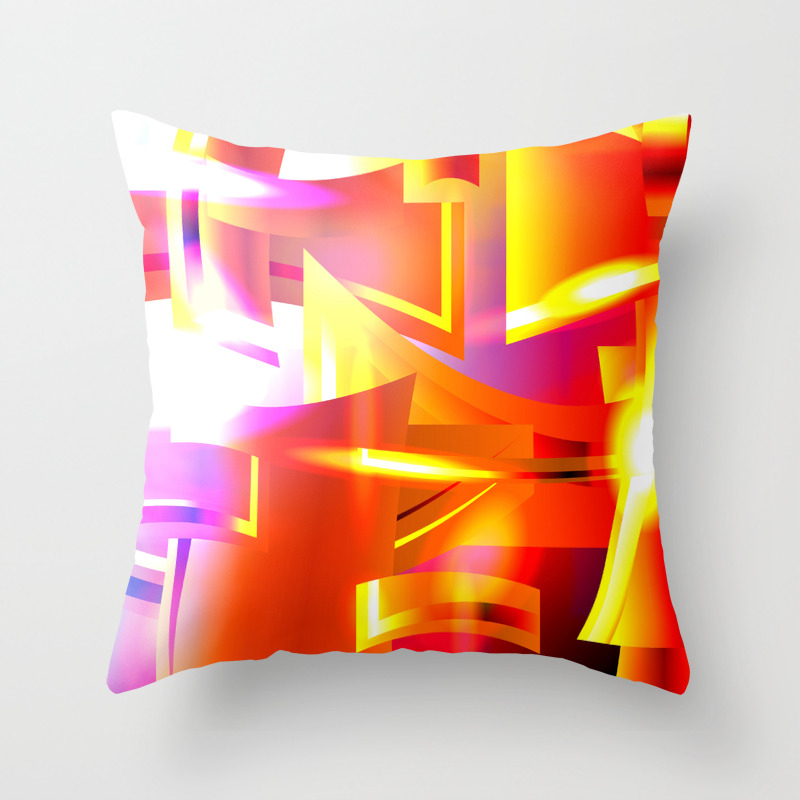 Golden Angelic Armor Geometric Abstract Digital Art 08 Throw