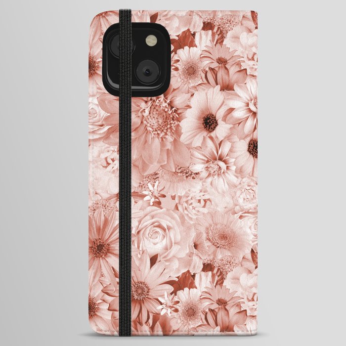 rosewood pink floral bouquet aesthetic assemblage iPhone Wallet Case