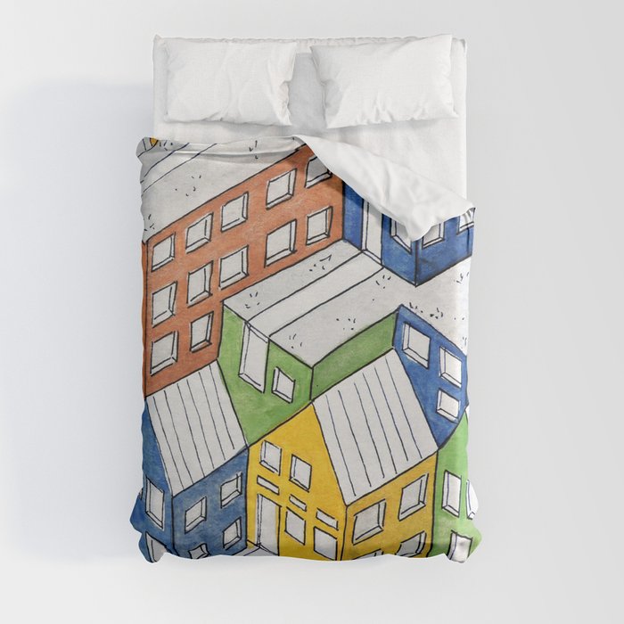 House on house Duvet Cover