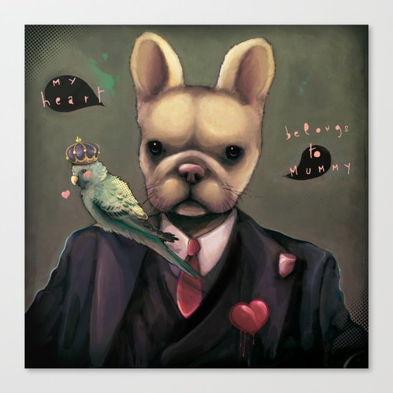My heart belongs to Mummy Canvas Print