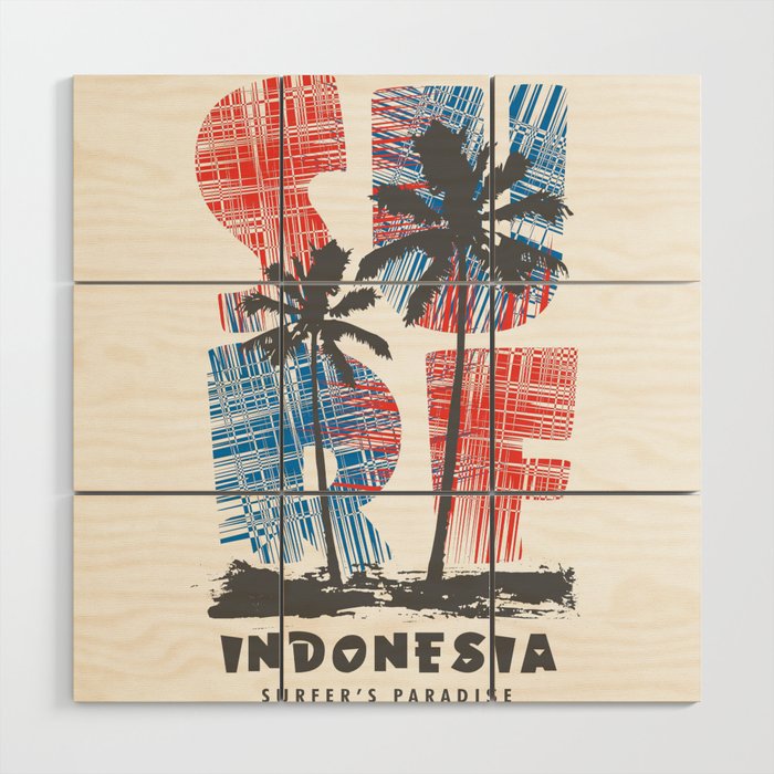 Indonesia surf paradise Wood Wall Art