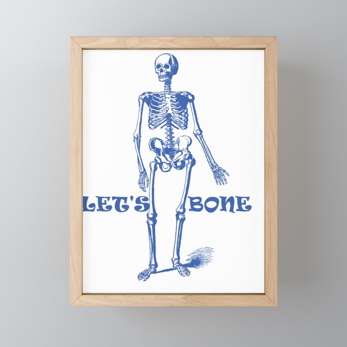 Let's bone Framed Mini Art Print
