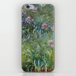 Claude Monet - Agapanthus (new color editing) iPhone Skin