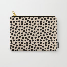 Irregular Small Polka Dots black Carry-All Pouch