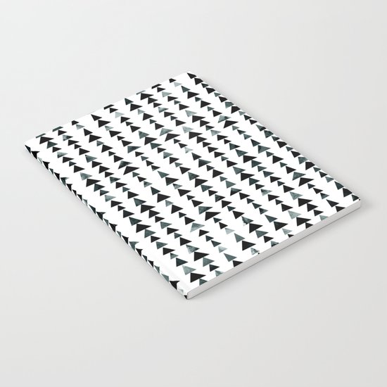 Black Triangles Pattern 02 Notebook