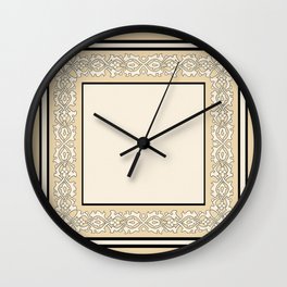 Oriental rug beige Wall Clock