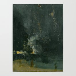 Nocturne In Black And Gold The Falling Rocket By James Mcneill Whistler Poster
