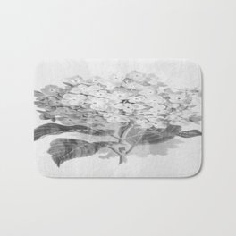 Distressed Hydrangea {grey ~ white} Bath Mat