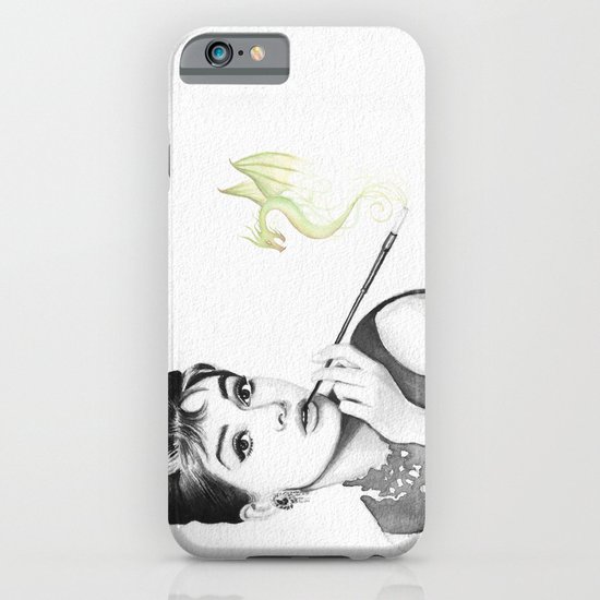 Audrey Hepburn and Her Dragon iPhone & iPod Case