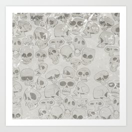 Skulls Pattern Art Print