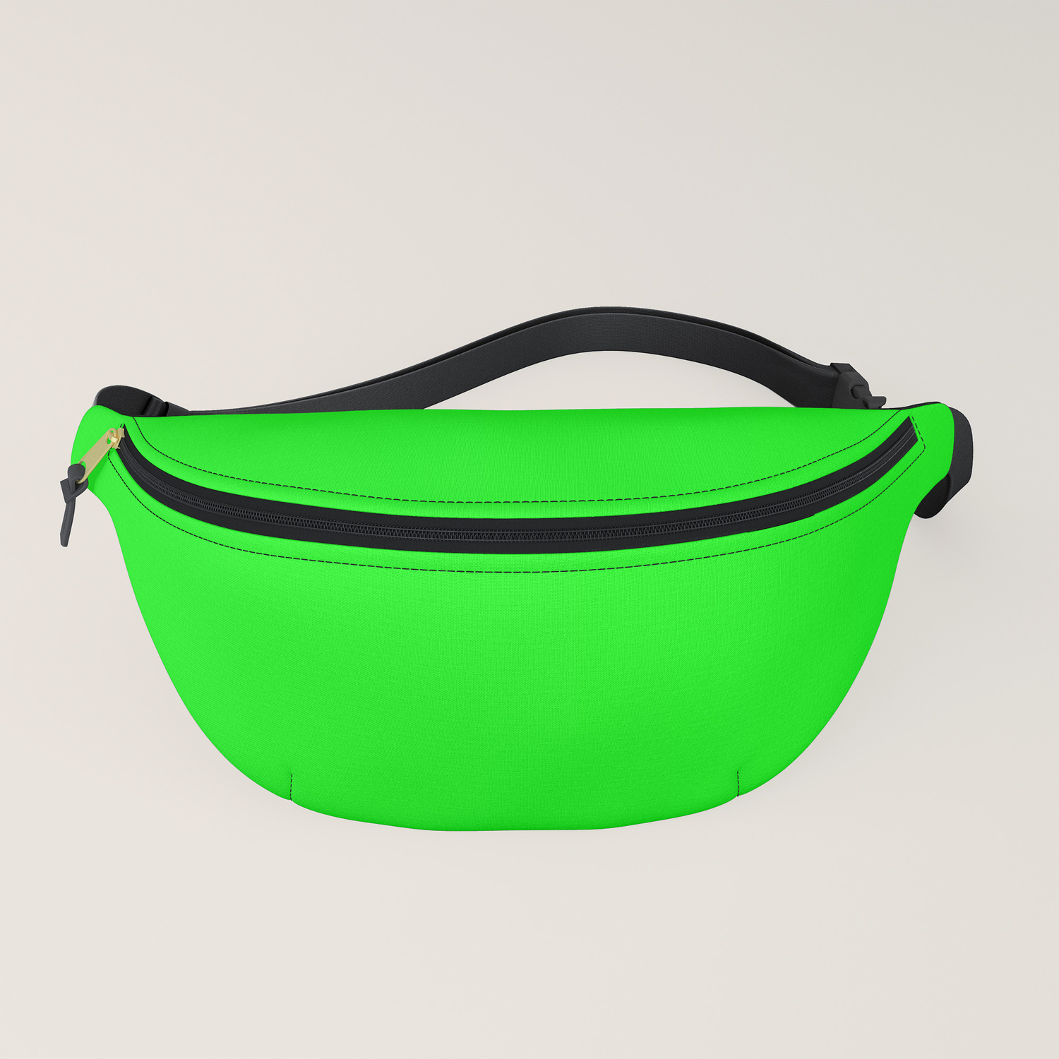 clear neon green fanny pack