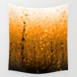 Free Diving Abstract Bubbles (Orange) Wall Tapestry