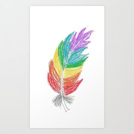 Digital Feather  Art Print