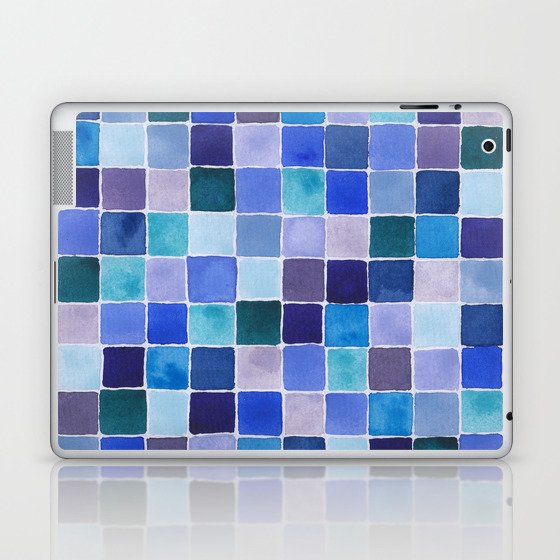 Blue Squares Laptop & iPad Skin