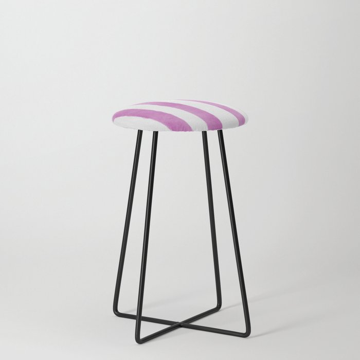 Watercolor Vertical Lines With White 30 Counter Stool