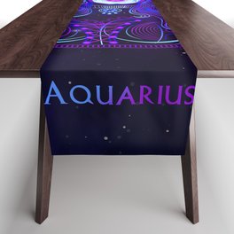 Zodiac neon signs — Aquarius Table Runner