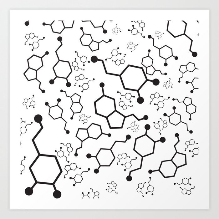 Serotonin And Dopamine Art Print By Grhjarts Society6