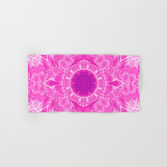 Vibrant pink kaleidoscope Hand & Bath Towel