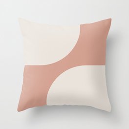 Beige on Terracotta Arches Throw Pillow