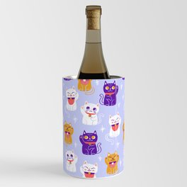 Lucky Waving Kitty Cat Maneki Neko Wine Chiller