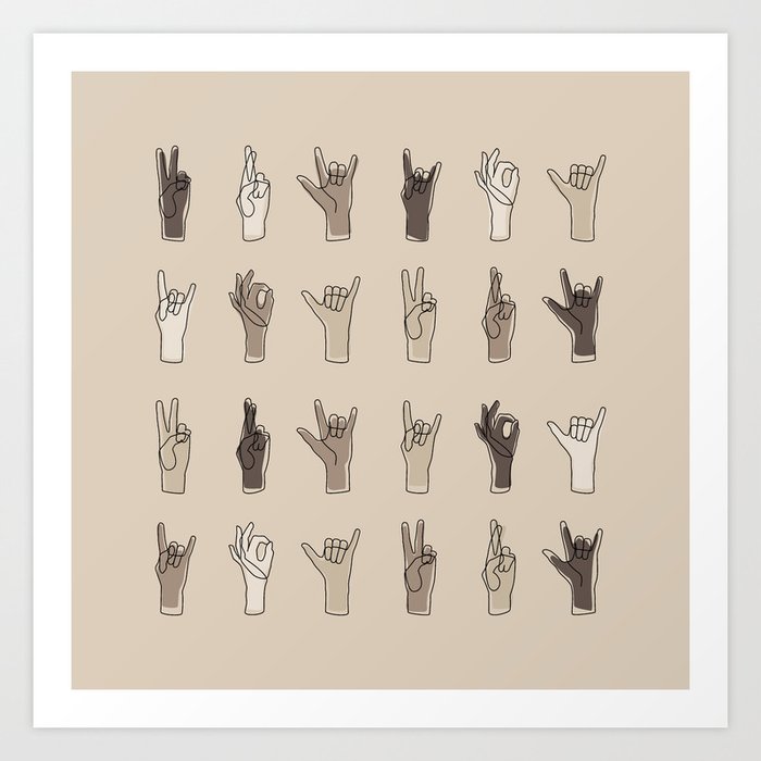 All We Have To Say In Beige Art Print