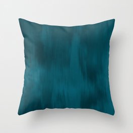 Tropical Dark Teal Inspired by Sherwin Williams 2020 Trending Color Oceanside SW6496 Fusion Water Color Blend Throw Pillow