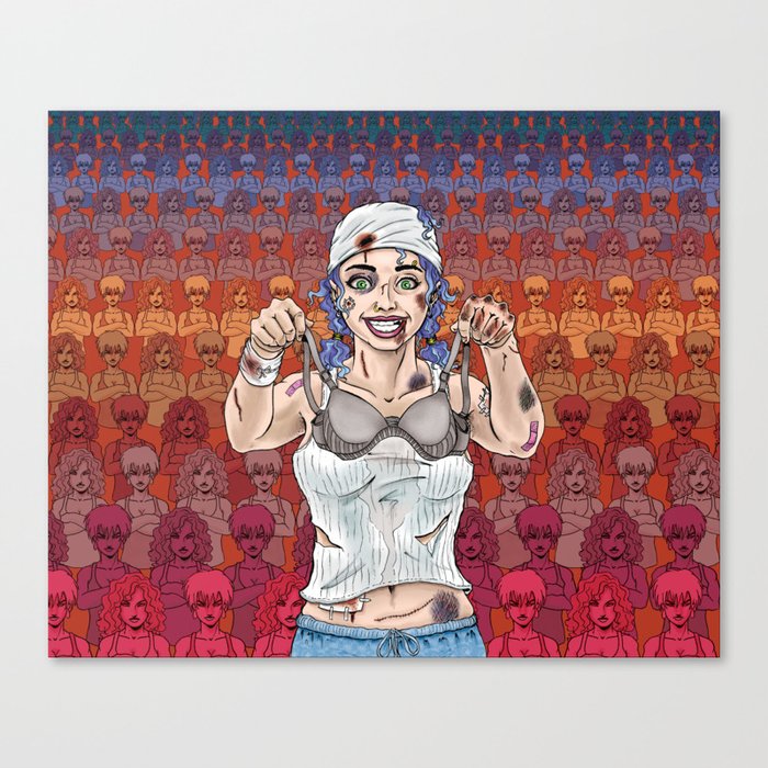 The Battle of the Sports Bra Canvas Print