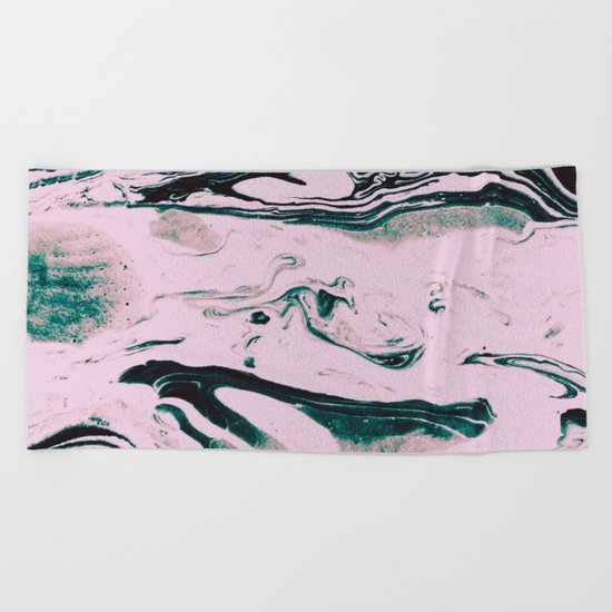 Spilled millk Beach Towel