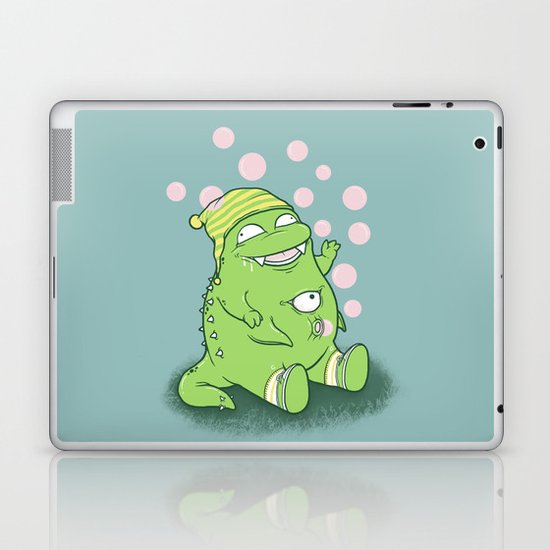 Happy Green Monster Laptop & iPad Skin