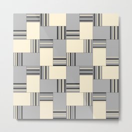 Gray Rainbow Tiles Metal Print