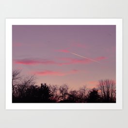 Pink sunset Art Print