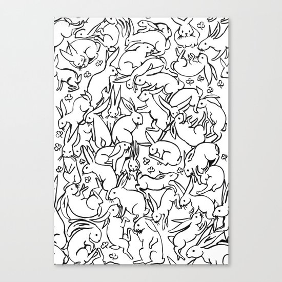 Bunny Pattern Canvas Print