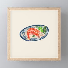 Shrimp Dish Framed Mini Art Print