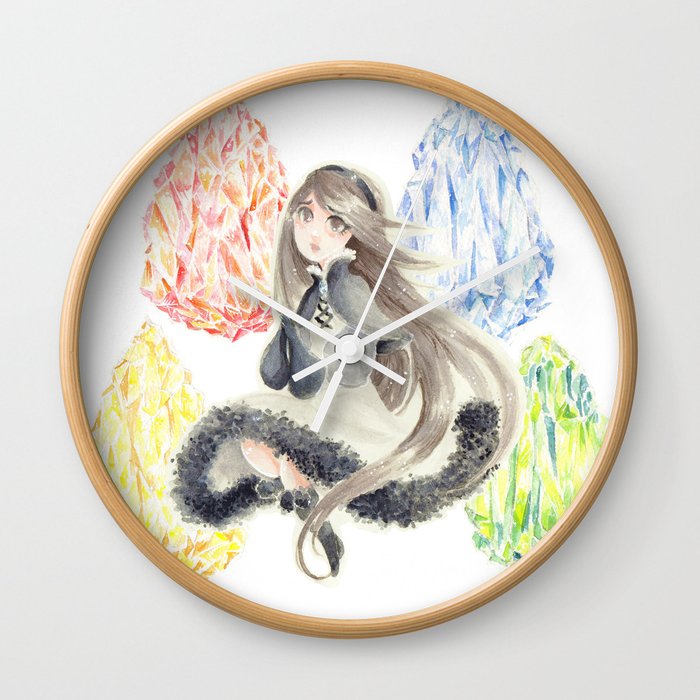 Bravely Default Agnes & Crystals Watercolor Wall Clock