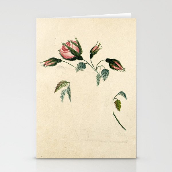 Flowers and scroll, 1833 Stationery Cards